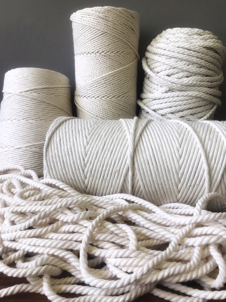 the difference between macrame cord, string, and rope