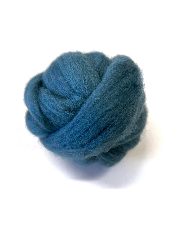 Corriedale Wool Roving - Deep Sea