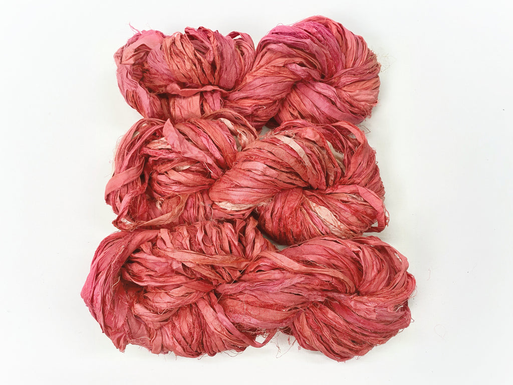 Red - Sari Silk Ribbon - Frond Design Studios